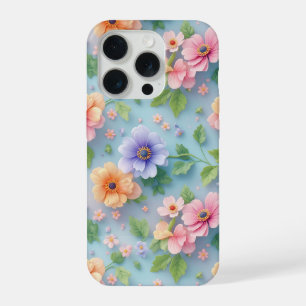 ペーパーブルームガーデン ✨ カラフルな花の芸術 iPhone 15 PROケース
