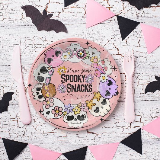 ペーパープレート ハロウィン スプーキー スナック
