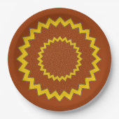 ペーパープレート - 同心のジグザグ円 (正面)