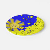 ペーパープレート、太陽 月 黄色の星 ペーパープレート (アングル)