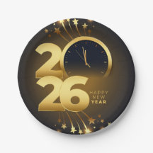 ペーパープレート-新年おめでとう2026 テーブルウェアセット