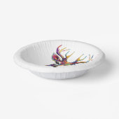 ペーパーボウル - カラフルな鹿のアートワーク (傾斜あり)