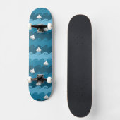 ペーパーボートパターン スケートボード (正面)