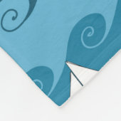 ペーパーボートパターン フリースブランケット (角)