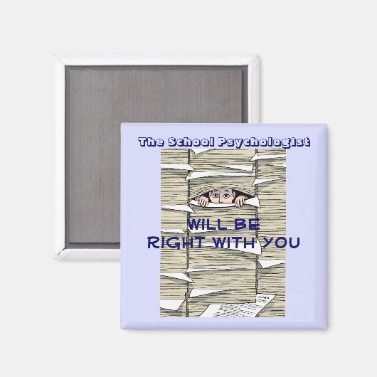 ペーパーワーク磁石に埋め込まれた学校の心理学者 マグネット (正面/裏面)