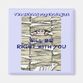 ペーパーワーク磁石に埋め込まれた学校の心理学者 マグネット (正面)