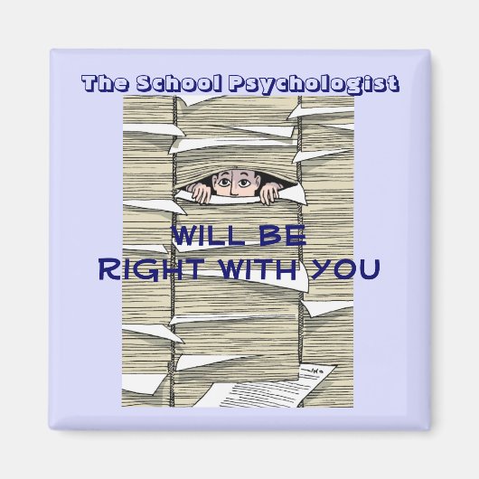 ペーパーワーク磁石に埋め込まれた学校の心理学者 マグネット (正面)