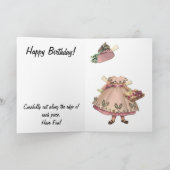 ペーパー人形および服のハッピーバースデーカード カード (内部)