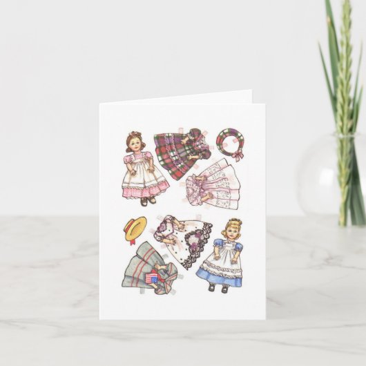 ペーパー人形のノート カード (正面)
