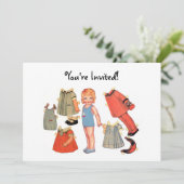 ペーパー人形の招待状 招待状 (スタンド正面)