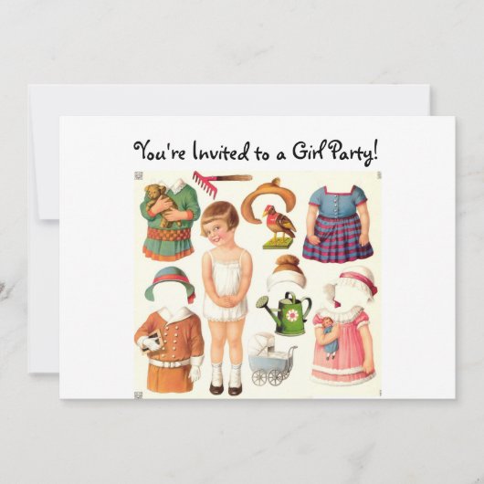 ペーパー人形の招待状 招待状 (正面)