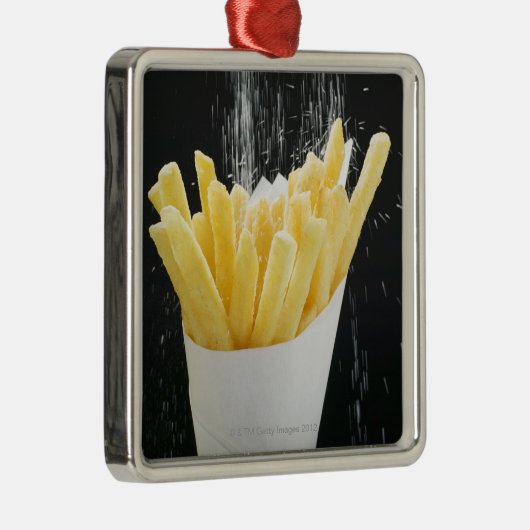 ペーパー円錐形の破片の塩を振りかけること メタルオーナメント (右)