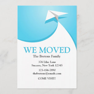 ペーパー平らな移動発表 案内状