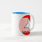 ペーパー忍者の星のマグ ツートーンマグカップ (正面右)