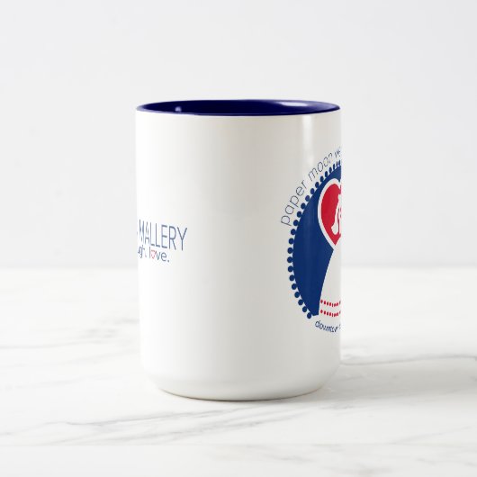 ペーパー月の結婚式のブティックのマグ愚か者の金ゴールド ツートーンマグカップ (中央)