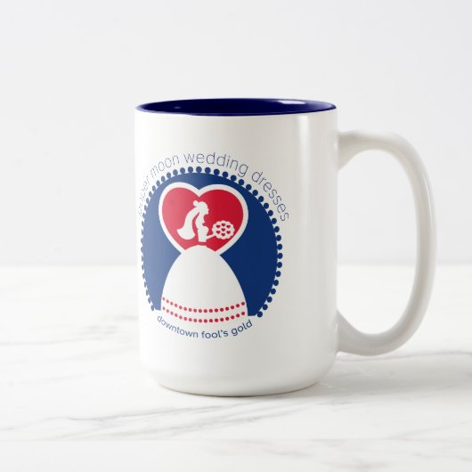 ペーパー月の結婚式のブティックのマグ愚か者の金ゴールド ツートーンマグカップ (右)