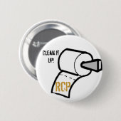 ペーパー、それをきれいにして下さい! 、 缶バッジ (正面&裏面)