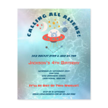 ペーパー |エイリアン4th誕生日パーティの招待状