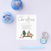 ペーパー |クリスマスオープンハウスランタン招待状 (シングル)