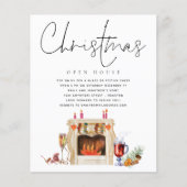 ペーパー |クリスマスオープンハウス暖炉招待状 (正面)