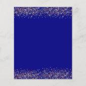 ペーパー | グリッター 赤 青 4th July BBQ ご招待 (裏面)