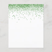 ペーパー |グリーングリッタークリスマスパーティの招待状 (裏面)