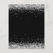 ペーパー |シルバーグリッタークリスマスプレゼントパーティー招待状 (裏面)