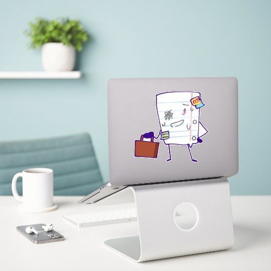 ペーパー! シール (デスク上のノートパソコン)