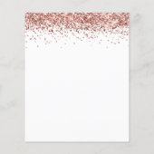 ペーパー |バラガーリー金ゴールドグリッターキンセニェラ招待状 (裏面)