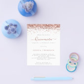 ペーパー |バラガーリー金ゴールドグリッターキンセニェラ招待状 (シングル)