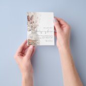 ペーパー パンパス グラス 感謝祭 招待状 (手)