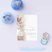 ペーパー パンパス グラス 感謝祭 招待状 (シングル)