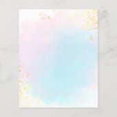 ペーパー | ピンクとターコイズの水彩エンゲージメントパーティー (裏面)