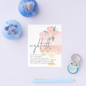 ペーパー |ピンク金ゴールドお誕生日ケーキ80番目のパーティー招待状 (シングル)