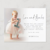 ペーパー |フォトオーバーレイ1st Birthdayありがとうございました (正面)