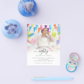ペーパー  フォト スクリプト 80歳の誕生日パーティー 招待状 (シングル)