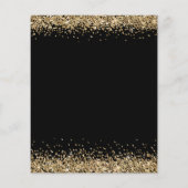 ペーパー | ブラックゴールド グリッター トゥエンティ ファースト サンクスユー (裏面)