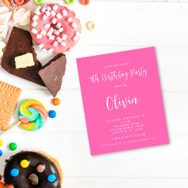 ペーパー |ホットピンク9th誕生日パーティーのスクリプト