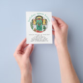 ペーパー |ホリデーオープンハウスパーティーティール（緑がかった色）フライヤー (手)