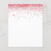 ペーパー |レッドグリッタークリスマスパーティの招待状 (裏面)