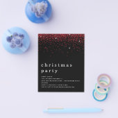 ペーパー |レッドグリッターパーティーブラック招待状 (シングル)
