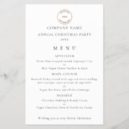 ペーパー |ロゴ会社のクリスマスパーティーメニュー