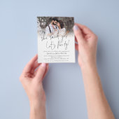 ペーパー |彼女はYes写真婚約パーティ招待状 (手)