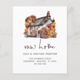 ペーパー |秋の色コテージ新しい自宅住所