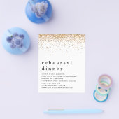 ペーパー |金ゴールドグリッターリハーサルディナー招待状 (シングル)