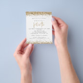 ペーパー |金ゴールドグリッター40番目のパーティの招待状 (手)