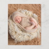 ペーパー | Bohoかわいいライオンの虹の誕生のお知らせ (裏面)