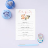 ペーパー | Hedgehog Elephant Wishes for Baby Shower (シングル)