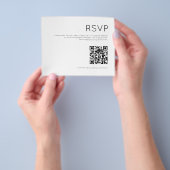 ペーパー | QRコーシンプルドウェディングRSVPエンクロージャ (手)