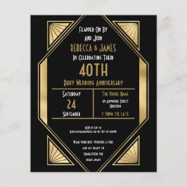 ペーパー | Ruby 40周年記念アールデコ招待状